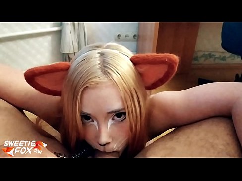 ❤️ Kitsune swallow dick agus cum ina bhéal ️  Fucking  linn ❌️❤